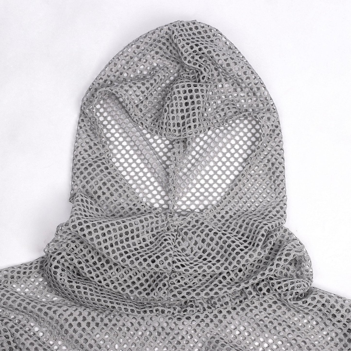 Medieval Knight Costume Mens Hooded Chainmail Look Shirt Halloween LARP Cosplay