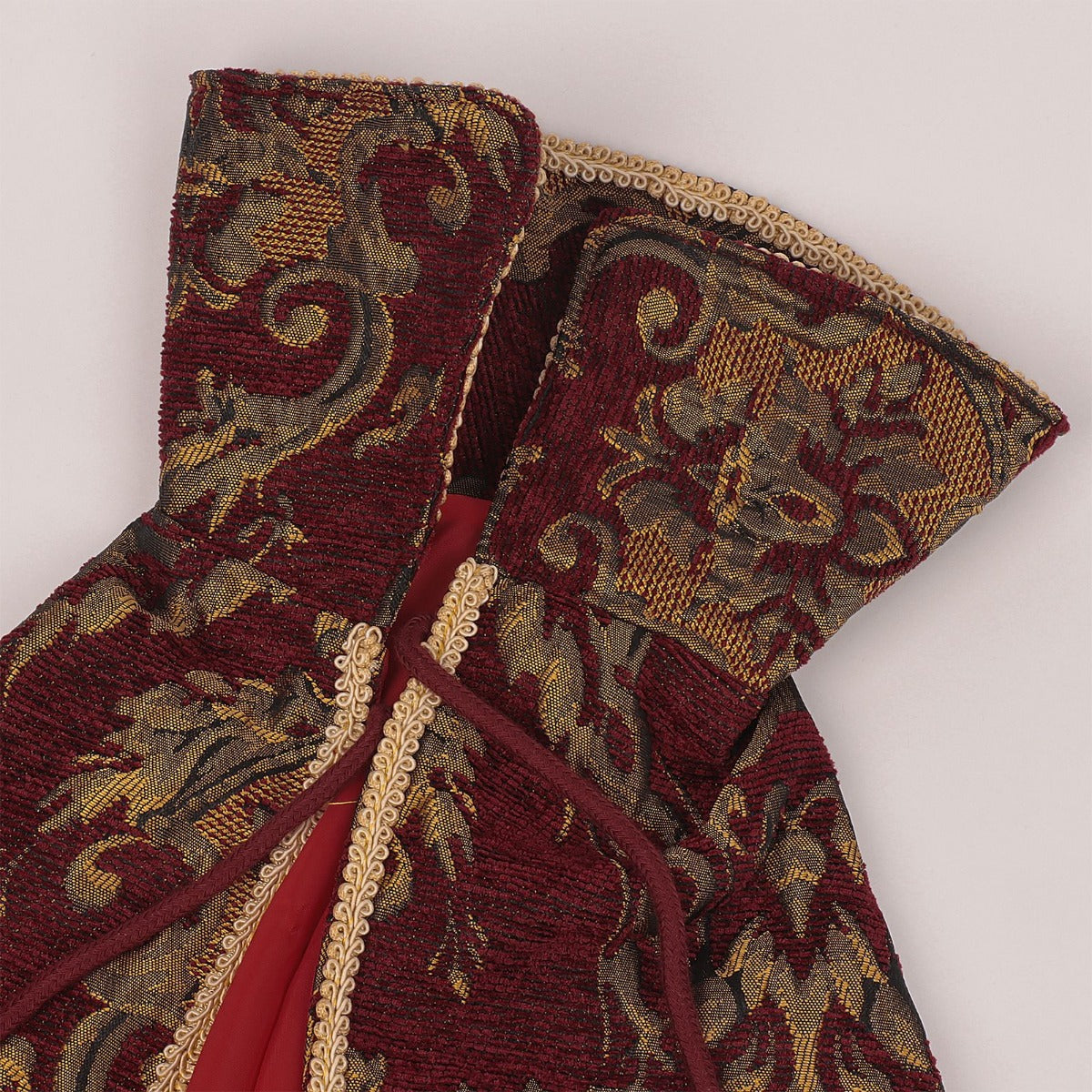 Medieval Renaissance Tudor King Half Shoulder Cloak Noble Ren Faire Costume