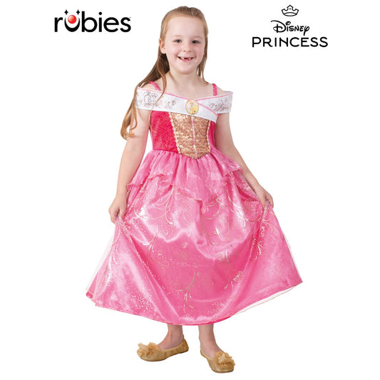 AURORA SLEEPING BEAUTY DELUXE ULTIMATE PRINCESS CELEBRATION COSTUME, CHILD Officially Licensed
