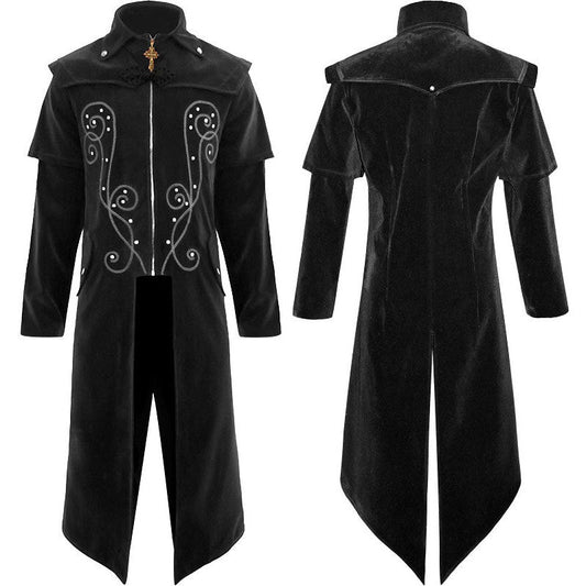 Vintage Medieval Victorian Tailcoat Jacket Retro Gothic  Frock Coat